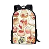 Sacs d'école Adolescent Casual Design Dessert Enfants Étudiant Personnalisé Sac à dos Imprimer Livre Voyage Gâteau Sac De Stockage Rucksack Xmiwq