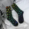 Erkek Çorap Kimya Deseni Gökkuşağı Renkleri ile Bilim UNISEX Hip Hop Sakinsiz Baskısı Çılgın Mürettebat Çorap Hediyesi