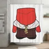 Tende da doccia Tenda Angry Man 72x72 pollici con ganci arredo bagno con motivo personalizzato