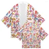 Chemises décontractées pour hommes Kimono Japono Traditional Champignon Imprimé Cardigan Asian Vêtements HARAJUKU SAMURAI YUKATA HIP HOP DROP DIVRIRATION AP DHKBA