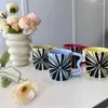 Mugs Creative Vintage Embossed Bow Cup Gift Ceramic Coffee Breakfast Dessert Milk Tea Mug Office Interior Home Decoration