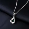 Potiy poire simulée Nano émeraude 925 en argent Sterling pendentif collier sans chaîne femmes pierres précieuses déclaration quotidien mini cadeau mignon 240330