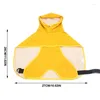 Pluie de vêtements pour chiens Poncho pu jaune avec protection du ventre