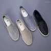 Freizeitschuhe, vielseitig, für Herren, aus Segeltuch, bequem, flach, leicht, Mokassins, modische Slip-On-Loafer, für Jugendliche und Teenager, die fahren