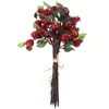 Decorative Flowers Floral Accessories Artificial Rosehip Berries Christmas Holly Garland Decorations Pine Cones Simulation Pomegranate