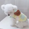 Hundkläder klä upp ärmlöst björnhuvud husdjur weskit för hemkläder