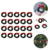 Fleurs décoratives 20 pcs Noël Petites couronnes pendentifs Bougies Meubles Ornement Mini Hanging Xmas Toy miniature