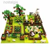 Blocs MOC animaux de ferme arbres plantes blocs de construction pour enfants briques classiques compatibles Juguetes Bloques plaque de Base jouets pour enfants 240401