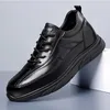 Sapatos casuais masculinos plataforma de couro genuíno aumento tênis moda tendência designer à prova dwaterproof água