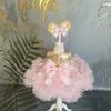 16yearold babys first birthday party fluffy mesh Tutu Dress Flower Girl irregular skirt dress wedding dinner 240318