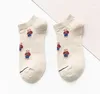 Women Socks Female Spring And Autumn Mid-tube Embroidery Bear Hose Cute Casual Solid Color Sport Pile Kawaii Harajuku Calcetines