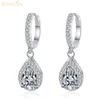 Dangle Earrings JECIRCON 925 Sterling Silver Moissanite Drop For Women 1ct Water Pear Shaped Ear Pendants Luxury Diamond Jewelry