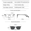 Sunglasses 3 In 1 Metal Style Magnet Clip On Glasses Frame Trend Polarized Sunglasses For Men Optical Computer Glasses Night Vision Clips 240401