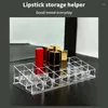 Storage Boxes 24 Lattices Acrylic Lipstick Organizer Lip Gloss Container Nail Polish Box Makeup Display Rack