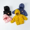 Donsjas Katoenvuller Winterjas voor meisjes Cartoon Beer Kleding Jongens Baby Kinderen Capuchon Rits Overalls Kinderen