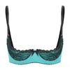 Soutien-gorge Sexy Femmes Dentelle 1/4 Coupe Push Up Soutien-Gorge Bralette Sous-Vêtements Lingerie Bretelles Spaghetti Réglables Poitrine Exposée Tops