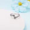 Cluster Ringe 925 Sterling Silber Fingerring Funkelndes überlappendes Band für Frauen Hochzeit Original Schmuck Bague Femme