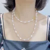 Collier avec pendentifs en chaîne pour femmes, chaîne de pull, naturel, baroque, eau douce, véritable perle, haute qualité, bijoux, longueur personnalisable