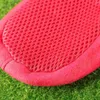 Hundkläder Mesh Shoe Breattable Nonslip Sole Puppy Protector Cover Pavement för liten kattfjäder sommar (röd storlek)