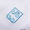 Tasarımcı yüksek versiyon lüks moda luo jia 24ss erken bahar yeni mektup kısa kollu çift örülmüş pamuklu mektup işlemeli t-shirt c2ig