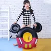 Baby Swimming Float Ring With Roof Inflatable Double Raft Rings Toy Floating Cartoon Steering Wheel Kids Swim Pool Accessories 240321