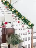 Dekorative Blumen, 2,7 m, künstliche Rattan-Blumengirlande, mehrfarbig, luxuriöser Weihnachtskranz, Anhänger, Weihnachtsfest, Heim-DIY-Dekoration