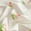 寝具セット柔らかい羽毛布団カバーホームテキスタイル枕カバーピンクチューリップ4ピースの子供向け女性男性洗った綿キルト