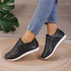 Casual Shoes Slip-On For Women Spring Autumn Ladies Loafers Bling Shoe Outdoor Breattable Flats Solid Color Sports Zapatos Mujer