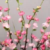 装飾的な花人工桜の花の枝は、結婚式の装飾プラムアレンジメントアクセサリーのためのシルクピーチスプリングスプリング