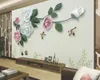Tapety papel de parede wytłaczany kwiat chiński styl 3d tapeta mural salon sofa sofa do sypialni papiery kuchenne dekoracje domu