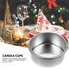 Candle Holders Decorate Drip Protectors Candlestick Holder Cups Christmas Silver Dining Table Household