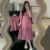 Mother and Daughter Summer Equal Elegant Dress Same Mom Baby Dresses Clothing Girls Clothes 240311
