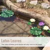 Miski 10 sztuk 5 rodzajów sztuczna pływająca piana Lotus liście podkładki liściowe wystrój stawu do basenu akwarium