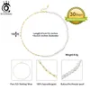 ORSA JEWELS Unique 925 Silver Paper Clip Chain Pearl Choker Necklace Vintage Chunky Link Necklace for Women Chain Jewelry GPN13240327