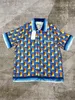 Дизайнерская рубашка модная полоса шва дизайн печати 100% шелковые рубашки Роскош