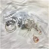 Sachets de bijoux, sacs pochettes 20pcs Mini K PVC Collier en plastique transparent Anneau d'oreille anti-oxydation Zipper Sel-scellant Drop Del Dhjrk