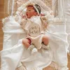 geborener Baby Quaste empfangen Decke Musselin Baumwolldecke Säuglingsrand -Wickelbabys schlafende Quilt Bett Cover 240322