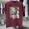 Designer B Home Paris Correto Alta Qualidade 24SS Verão Floco de Neve Ácido Lavado Desgastado Personalizado Impressão de Desenhos Animados Manga Curta Homens e Mulheres Camisetas DEAZ