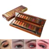 Brosses Hot Myg Nude Feed Shadow Palette Eyes Makeup Smoky Feed Shadow 12 Colors Matte Glitter Heat avec Ombre à paupières Brosse Drop Ship