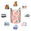 Sacs à linge Sac de rangement étanche Fond pastel pêche Panier sale ménage Seau pliant Vêtements Jouets Organisateur