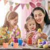 3/6 piezas Decoración de Pascua Huevo en maceta Pascua artificial Árbol de huevos colorido para fiesta Escritorio Sala de estar Decoración del hogar 2024 Regalos para niños 240322