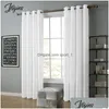 Sheer Curtains Modern White Blackout For Living Room Blinds Windows Curtain Balcony Doorway Hall Drape Elegant Long Tende Cortinas D Dhr71