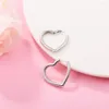 Hoop Earrings 2024 Authentic 925 Sterling-Silver-Jewelry Original Moments Heart Charm Women Argent Brincos