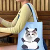 Przenośna torba na nośniki kota Pet Pet Canvas Panda Kształt Kształt Kształt