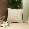 Pillow Hidden Zipper Pillowcase Holiday Decoration Christmas Snowflake Printed Throw For Dust-proof