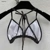 Märke badkläder kvinnor bikini designer baddräkt mode brev tryck logotyp tvådelar delade baddräkter sexiga bikinis set simning semester flickor strand bh 2 st apr 02