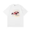 Rhude Tshirt Designer Luxury Top CraftsManship Rhude T Shirt Men Designer Fashion Högkvalitativ besättning Hals Kort ärm Tidvattnet Tryckt tee Men bomullsugn Torr Orange