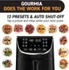 Air Fryers Gourmia air fryer oven digital display 7 quarts large air fryer cookware 12 touch cooking preset XL air fryer basket 1700w power Y240402