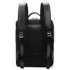 Backpack Men's Leather Bag For Men Fashion Desinger School 14 Inch Laptop Student Daypack