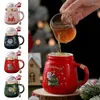 Kubki ceramiki świąteczne filiżanki kawy świąteczne impreza sok z mleka kakaowego kolorowe picie na prezenty